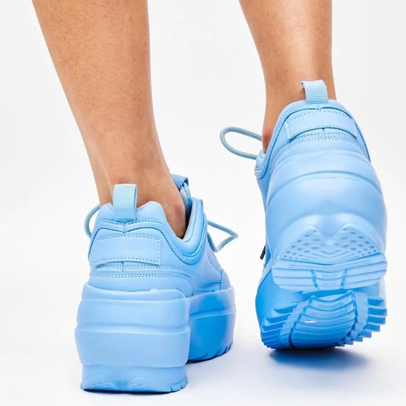 Like NEW Berness Chill Rec League Platform Sneakers, Baby Blue, Size 6 - Picture 3 of 9